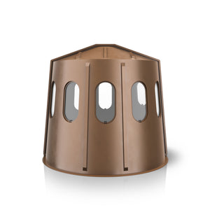 maverick 6-shooter deer hunting blind in brown with clear windows