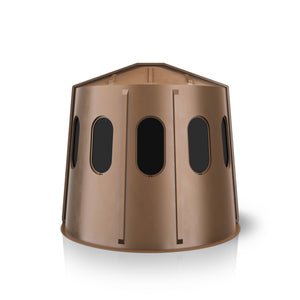 maverick 6-shooter deer hunting blind in brown with tinted windows
