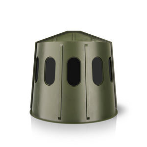 maverick 6-shooter deer hunting blind in green with tinted windows