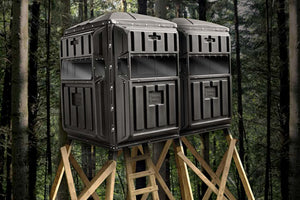 4-person ground blind whitetail with qp kit advantage hunting