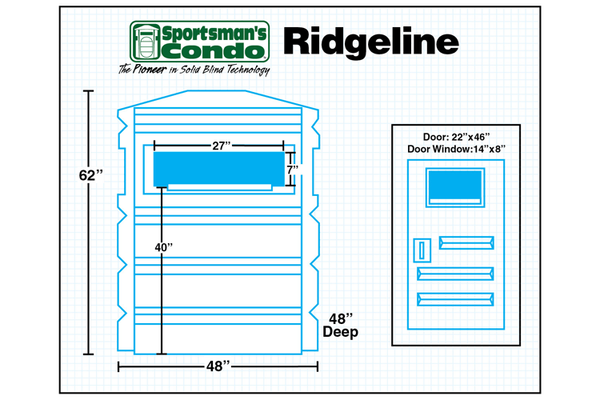 Sportsman’s Condo The Ridgeline by Southern Outdoor Technologies – durable, all-weather hunting blind with 360-degree visibility for bow and gun hunters.