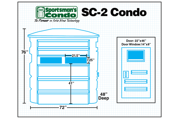 Sportsman's Condo The SC-2 Hunting Blind – Durable, fully enclosed one-piece design for ultimate concealment and protection while hunting.