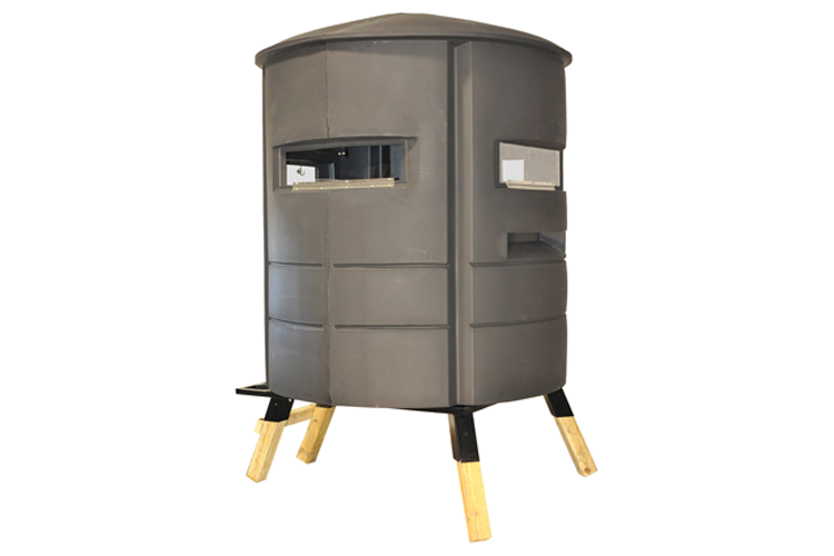Sportsman's Condo SC-3 hunting blind by Southern Outdoor Technologies featuring durable, weatherproof design for elevated hunting visibility.