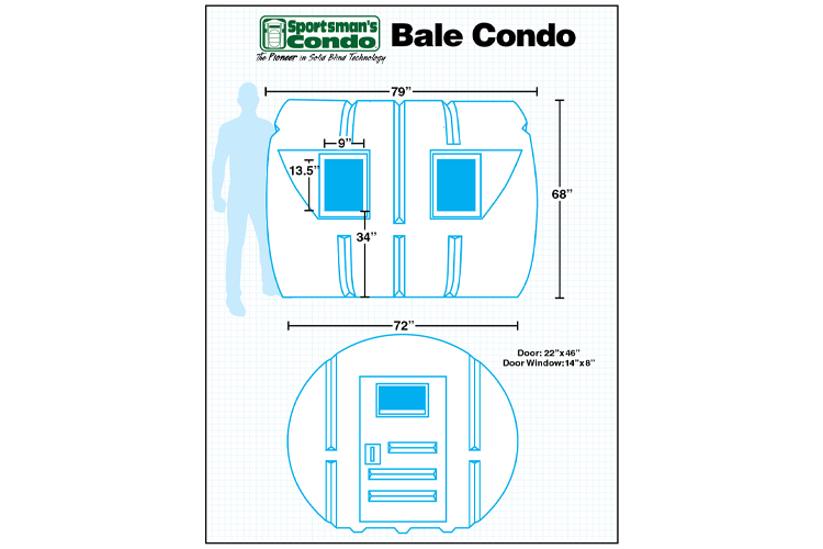Sportsman's Condo The Bale Condo hunting blind by Southern Outdoor Technologies – durable, weatherproof design for all-season concealment in the field.