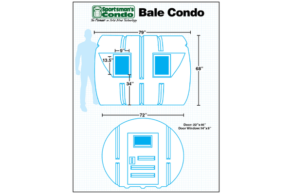 Sportsman's Condo The Bale Condo hunting blind by Southern Outdoor Technologies – durable, weatherproof design for all-season concealment in the field.