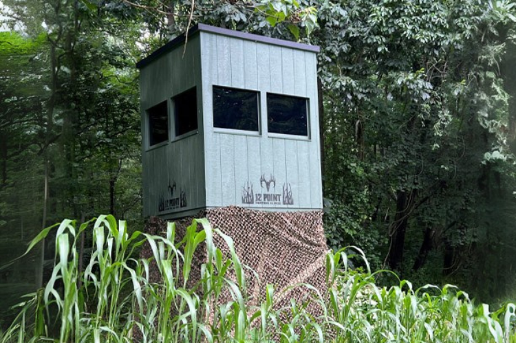 12 Point Hunting Blinds Camouflage Netting for added concealment