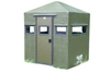 Fiberglass Deer Blind Green Classic 4X6 with Door on 6' Side Dillon Manufacturing 14608