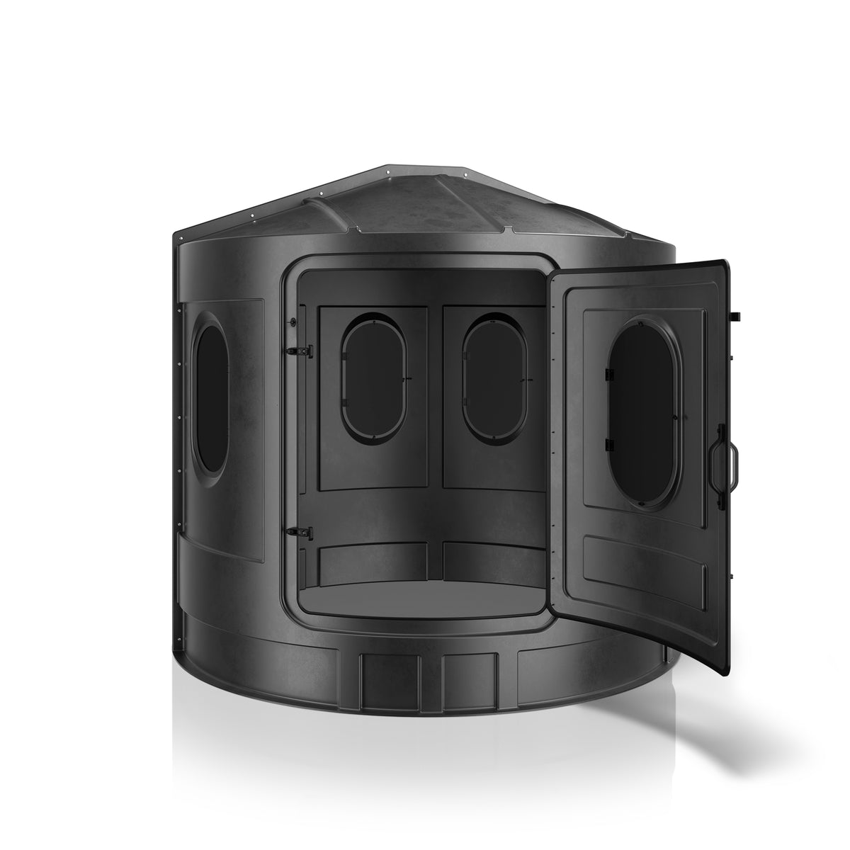 Heavy-duty Maverick XL ground blind with tinted windows for deer hunting.
