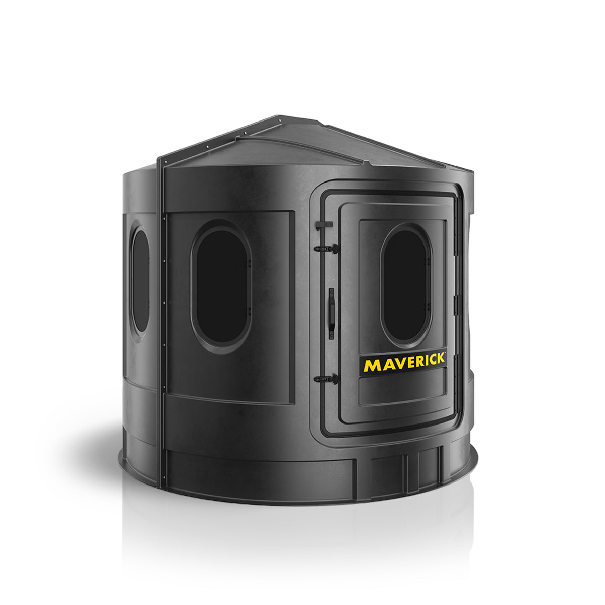 Heavy-duty Maverick XL ground blind with tinted windows for deer hunting.