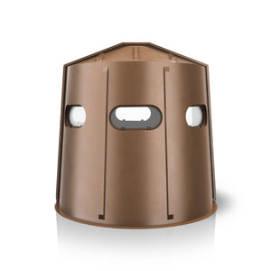 maverick 5-shooter gx deer blind in brown with clear windows