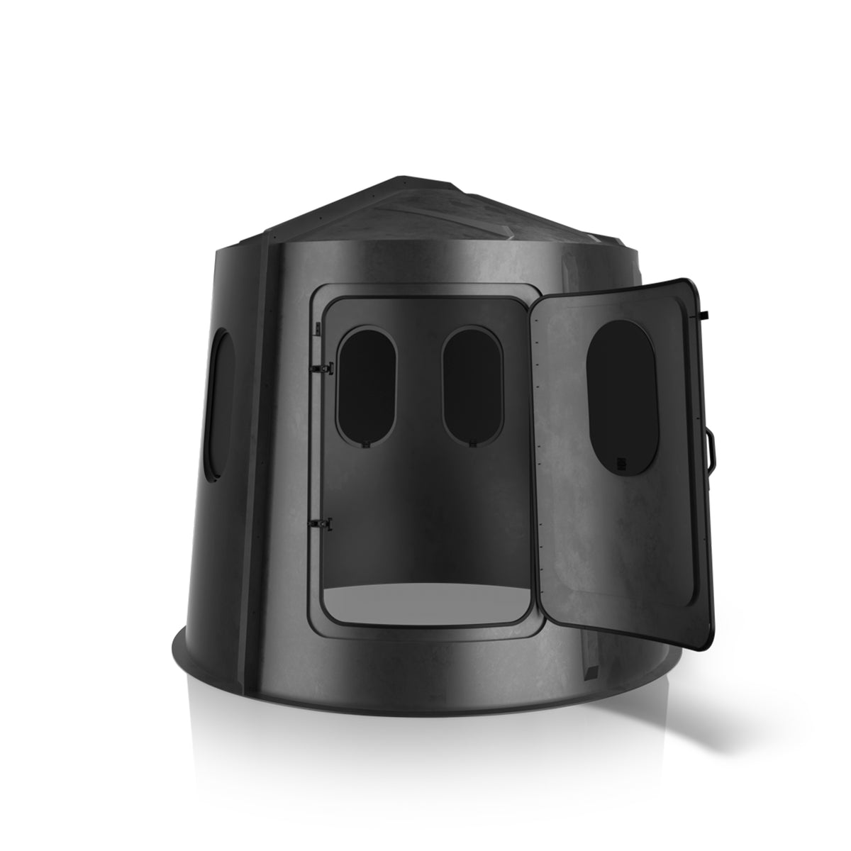 Maverick 6-Shooter Deer Hunting Blind in Black with Tinted Windows