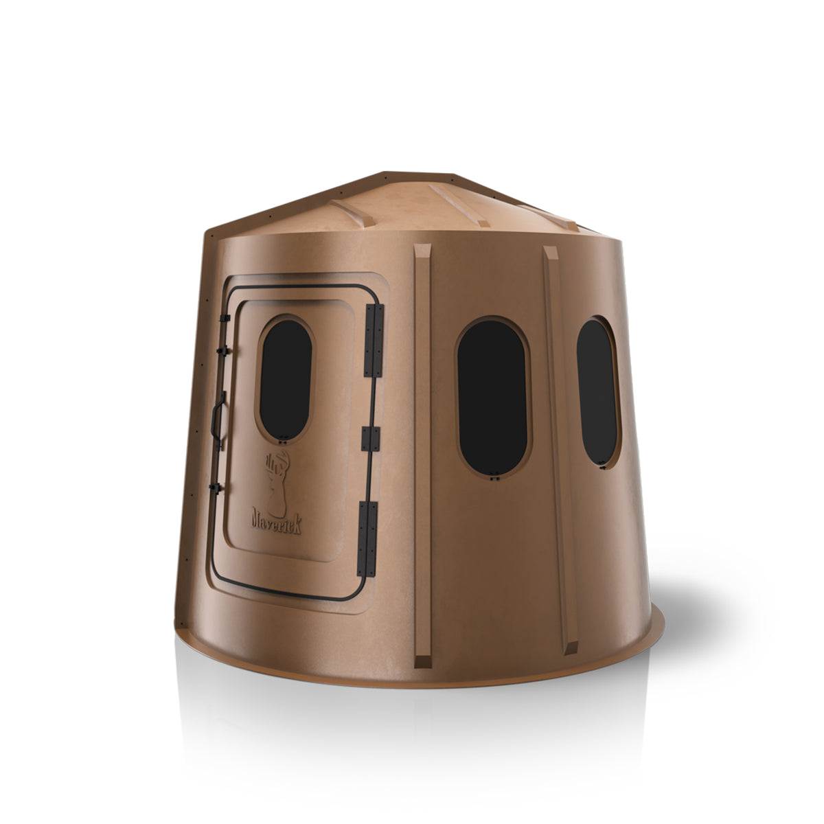 Maverick 6-Shooter Deer Hunting Blind in Brown with Tinted Windows