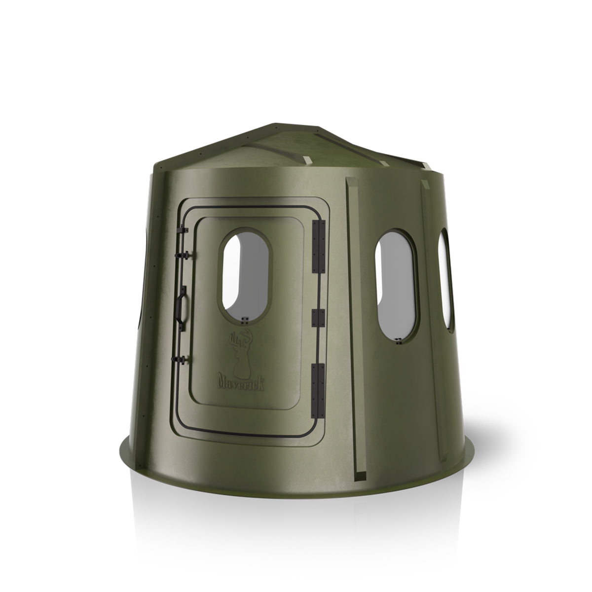 Maverick 6-Shooter Deer Hunting Blind in Green with Clear Windows