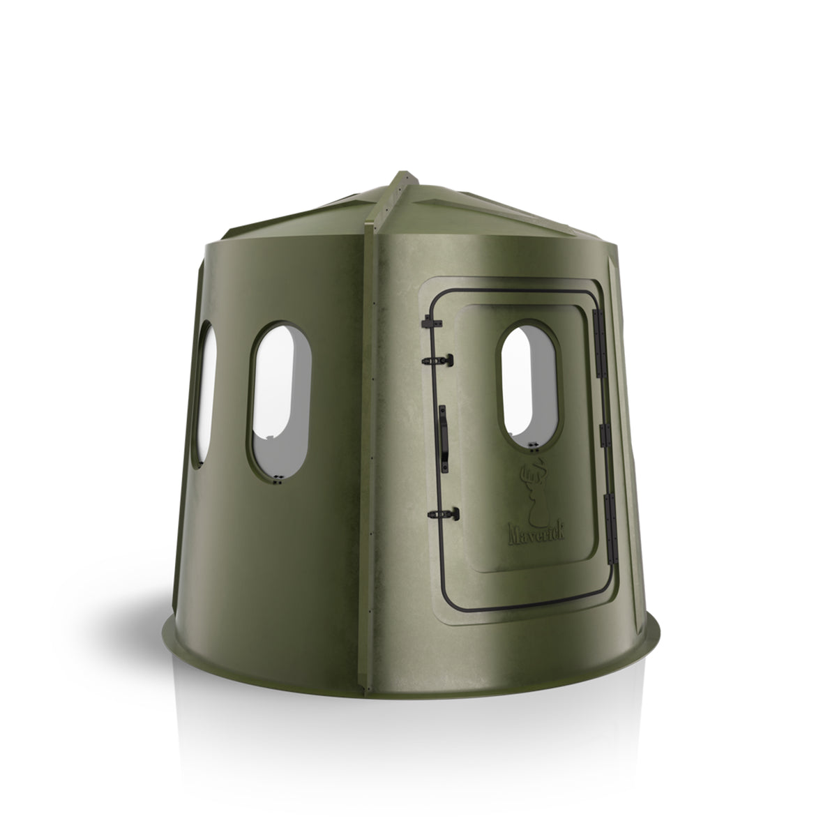 Maverick 6-Shooter Deer Hunting Blind in Green with Clear Windows