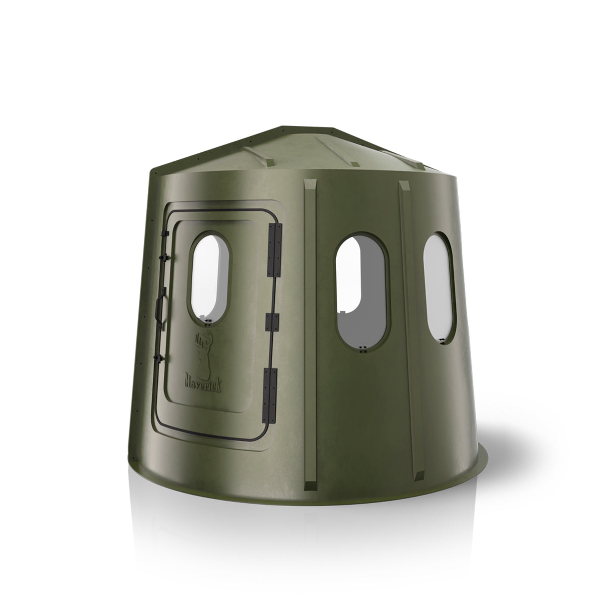 Maverick 6-Shooter Deer Hunting Blind in Green with Clear Windows