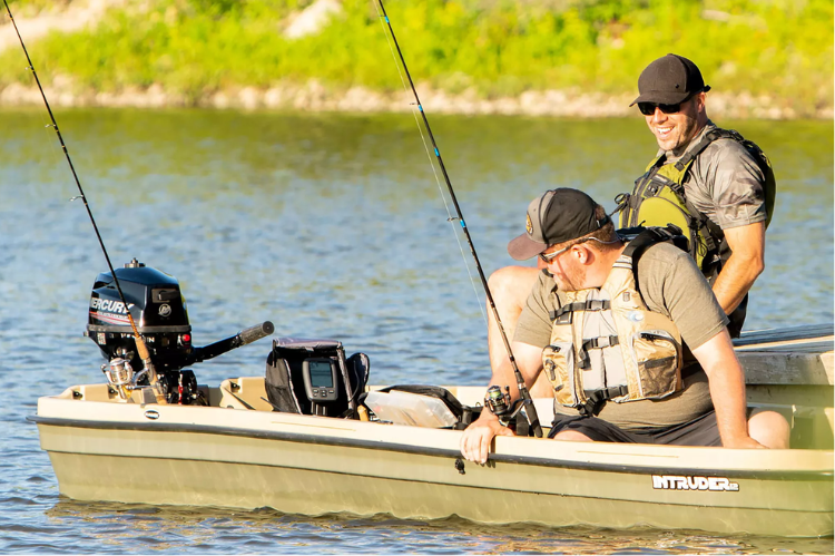 Pelican Intruder 12 Flat-Bottom Fishing Boat – Durable, stable, and spacious fishing boat designed for a smooth and reliable experience on the water.