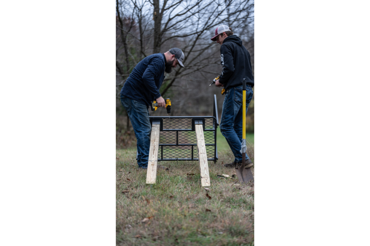 A RAM 650 platform with receivers perfect for your RAM 650 elevated hunting blind adventure.
