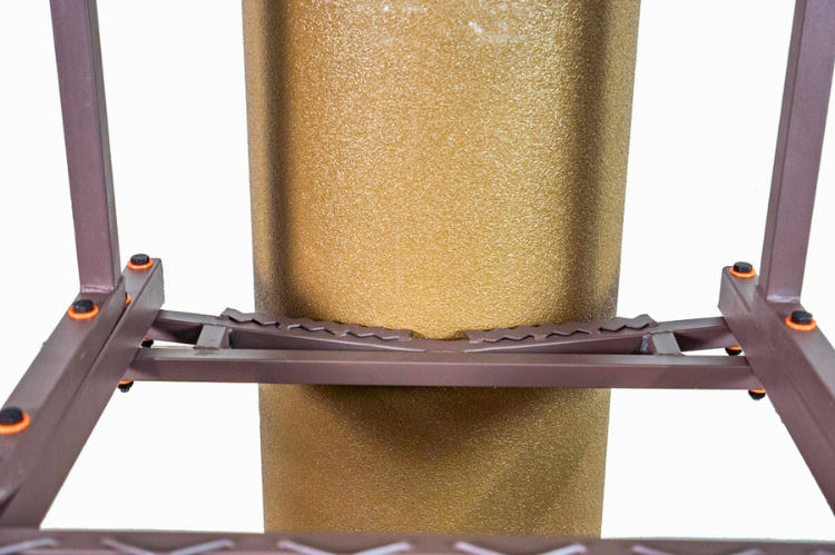 16 ft. Rhino tree stand RTL-202 with padded seat for long hunting sessions.