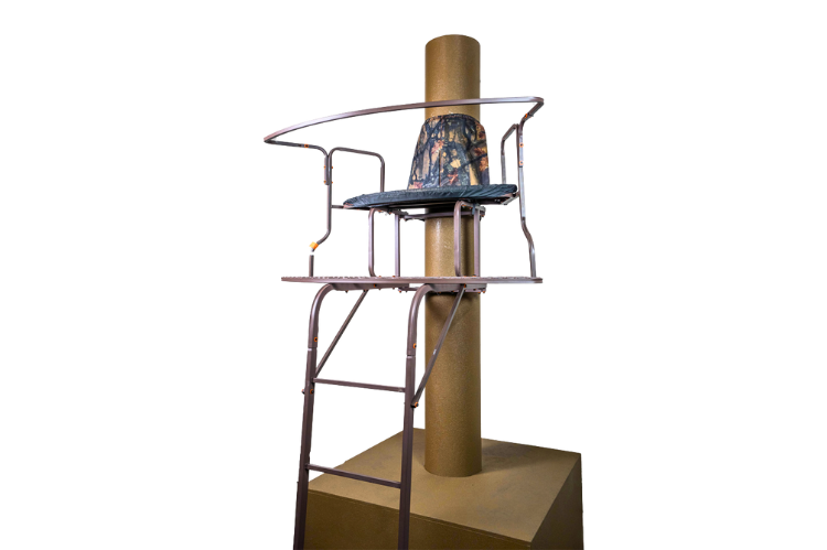 Rhino 17 ft. XL ladder stand RTL-3002 with wide platform and extra legroom.