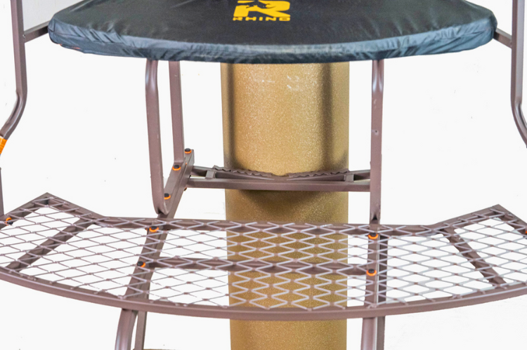 Rhino 17 ft. XL ladder stand RTL-3002 with wide platform and extra legroom.