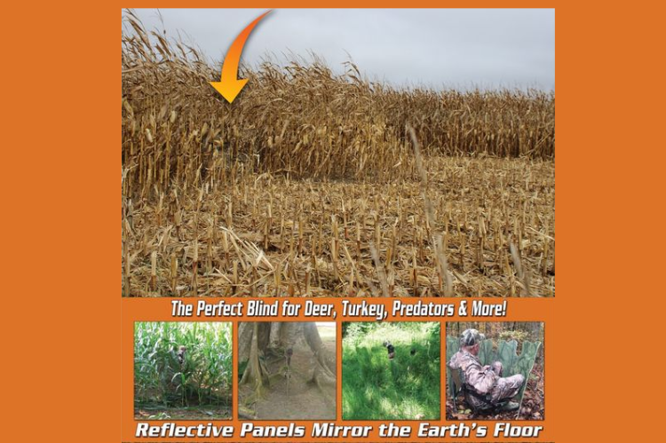 GhostBlind Predator 4-Panel Mirrored Hunting Blind – Compact, lightweight blind with reflective panels for natural, ground-level concealment.