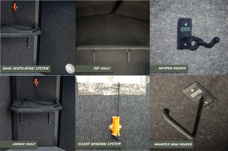 Shadow Hunter Marksman 6x6 Octagon Combo Hunting Blind – Durable, all-weather hunting blind for ultimate concealment and comfort.