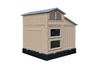 Snap Lock Large Dog House with built-in food and water nook, designed for easy assembly.