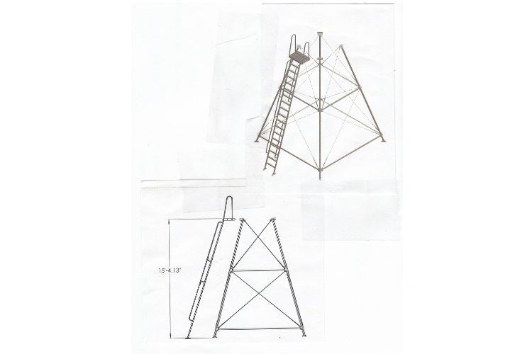 Elevated 16’ steel stand for your blind by 12 Point Hunting Blinds