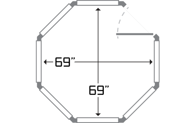 12 Point 6-Foot Octagon Hunting Blind Dimension