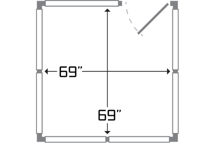 6x6 Double Barrel Blind by 12 Point Hunting Blinds Dimension
