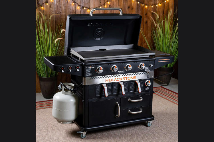 Blackstone 1923 Patio 36" Griddle with Air Fryer Combo, durable Blackstone griddle built for hearty hunting camp meals