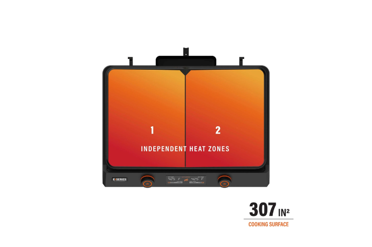 Blackstone E Series 22" Electric Tabletop Griddle with Hood 8001, portable electric Blackstone griddle designed for precise heat and easy outdoor cooking