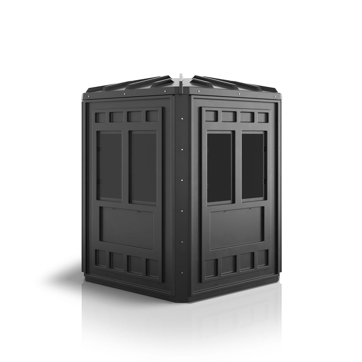 Booner Hunting Blinds 5-Panel Dagger VW with Tinted Windows, durable all-season hunting blind for bow and rifle hunters.