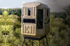 Elevated Hunting Blinds Dual Threat Combo With 10' Galvanized QP Kit Advantage Hunting Game Keeper