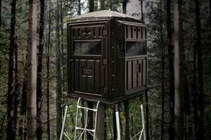 2-person ground blind whitetail with 10' galvanized qp kit advantage hunting