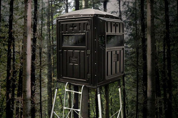 2-Person Ground Blind Whitetail With 10' Galvanized QP Kit Advantage Hunting