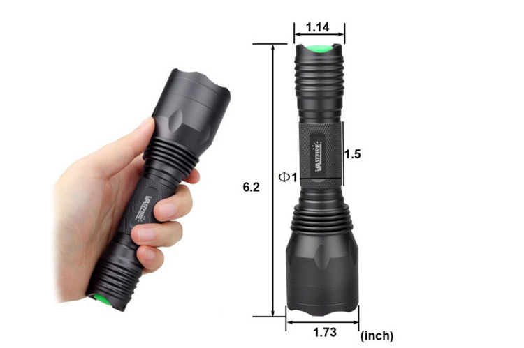 Whitetail Deer Blood Tracking Light Green/Red/Blue Cree LED Flashlight - HuntingblindsHQ