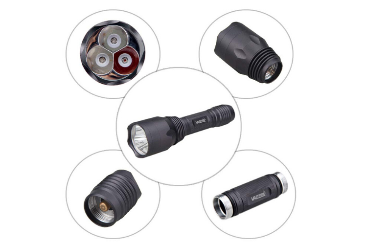 Whitetail Deer Blood Tracking Light Green/Red/Blue Cree LED Flashlight - HuntingblindsHQ