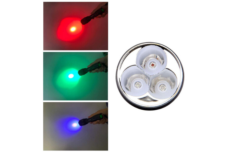 Whitetail Deer Blood Tracking Light Green/Red/Blue Cree LED Flashlight - HuntingblindsHQ