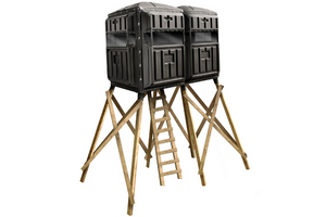 4-person elevated blind whitetail with qp kit advantage hunting