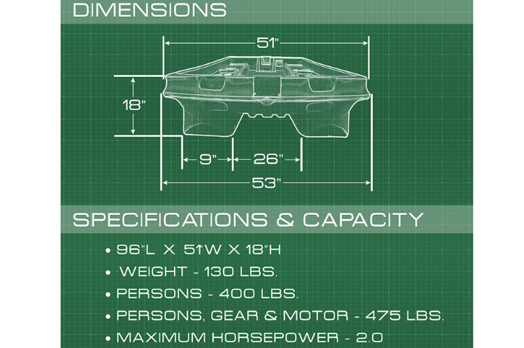 Southern Outdoor Bass Hunter Bass Baby Fishing Boat – Compact, stable, and durable fishing boat designed for easy maneuverability on the water.
