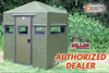 Fiberglass Deer Blind Green Classic 4X6 with Door on 6' Side Dillon Manufacturing
