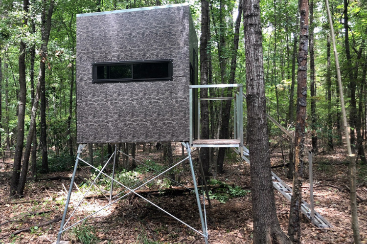 Aluminum and insulated 6x6 Big Dogg deer blind for ground hunting – durable, weather-resistant blind with thermal protection for all-season concealment.