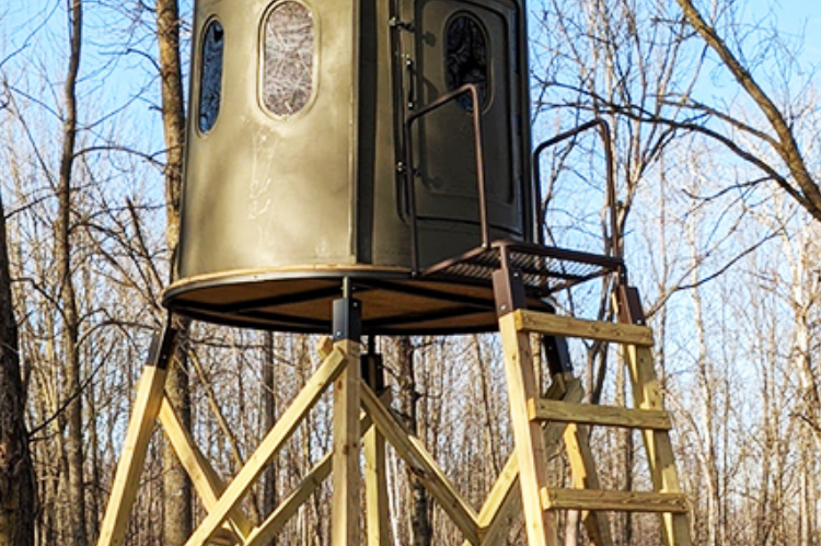 Booner Nex-Level Ladder System for hunting blinds, durable steel ladder with secure platform for easy and safe elevated access