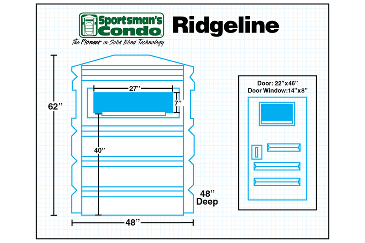 Sportsman’s Condo The Ridgeline by Southern Outdoor Technologies – durable, all-weather hunting blind with 360-degree visibility for bow and gun hunters.